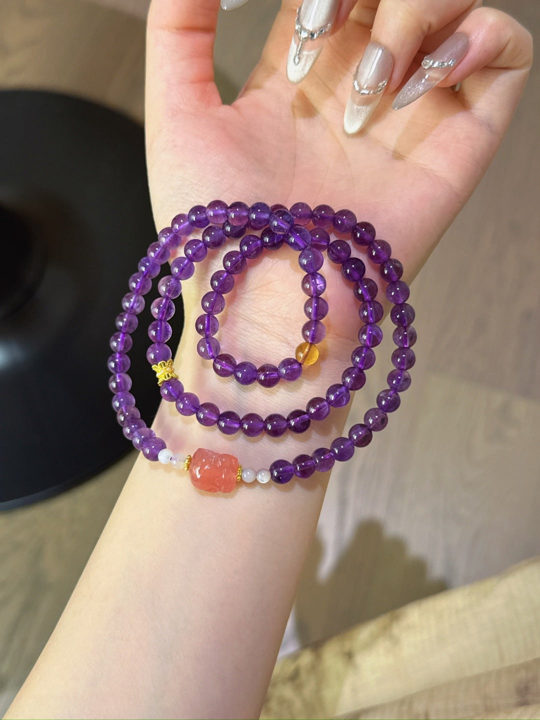 ▫️▪️ Amethyst citrine pixiu bracelet